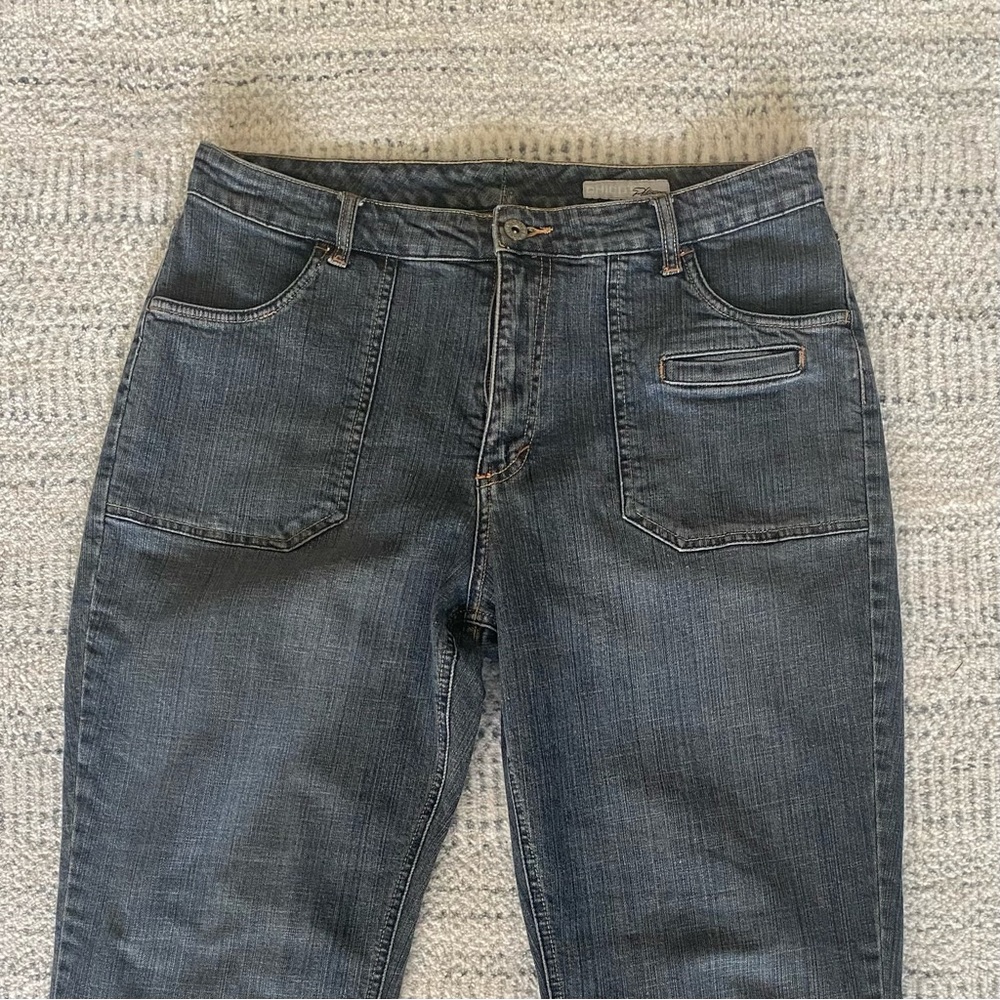 Chicos Platinum Straight Leg Jeans